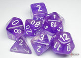 CHESSEX - Dados Poliédricos Borealis Purple/white Luminary - Gamesmart